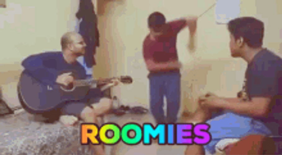 Group Friends Jamming Its Free Real Estate Roommates GIF