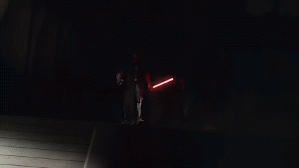 Group Holding Lightsabers Hello There