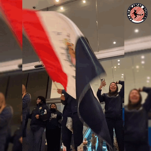 Group Holding Tigers Flag