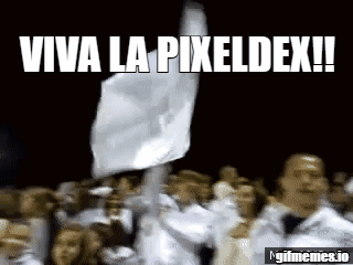 Group Holding White Flag Viva La Pixeldex