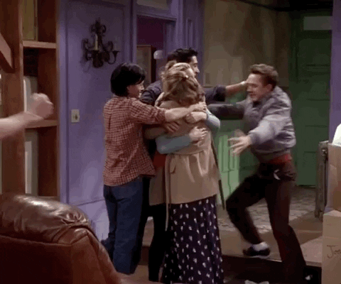 Group Hug Friends Sitcom GIF