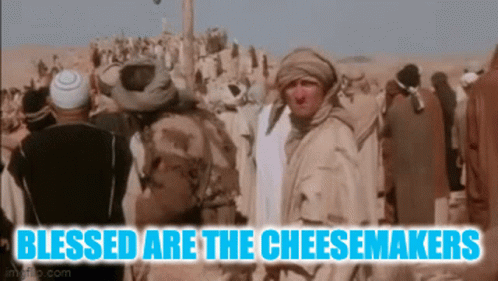 Group in Desert Blessed Are the Cheesemakers