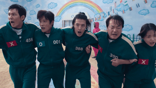 Group in Green Uniforms Numbers 456 001 388 and 390