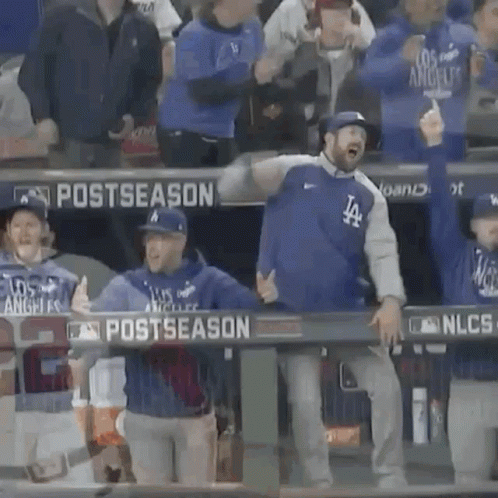 Group In Stadium With Postseason Sign GIF