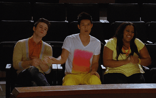 Group in Theatre One Wearing Yellow Shirt