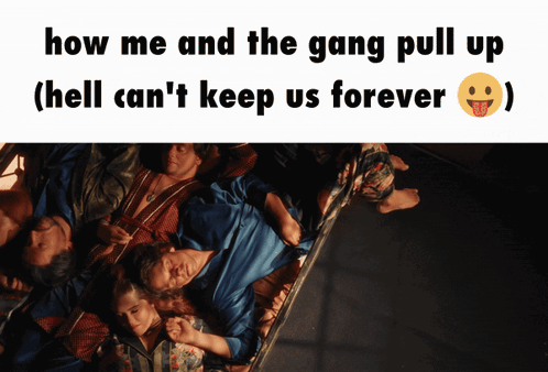 Group Laying On Each Other How Me And The Gang Pull Up GIF