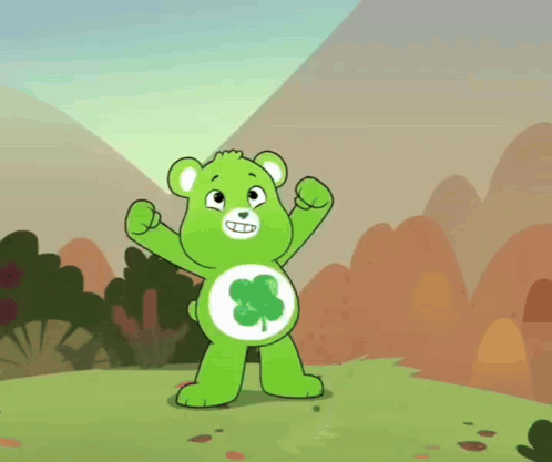 Group of Care Bears Standing in a Line