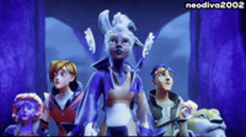 Group of Cartoon Characters 2002