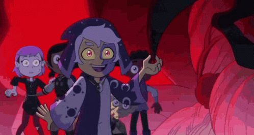 Group Of Cartoon Characters Standing Together GIF