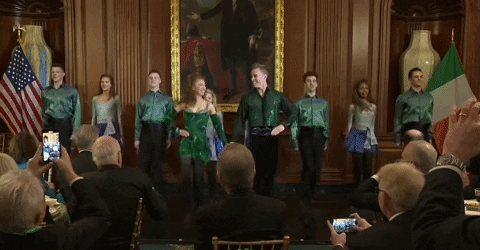 Group Of Dancers Performing Irish Jig GIF
