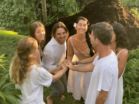 Group Of Friends Sending Good Vibes GIF