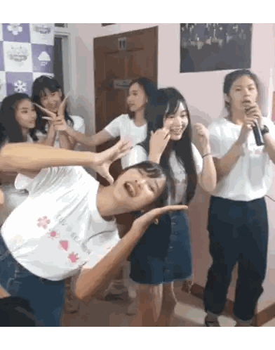 Group of Girls Posing in Love Blossom Shirt