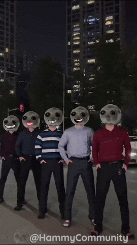 Group Of Man Wear Mask Hamster Dance GIF