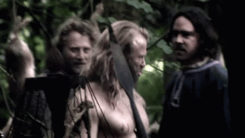 Group of Men and Woman in Forest