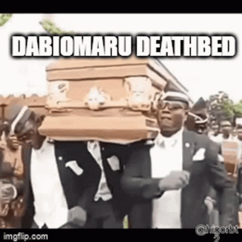 Group of Men Carrying Coffin Dabiomaru Deathbed