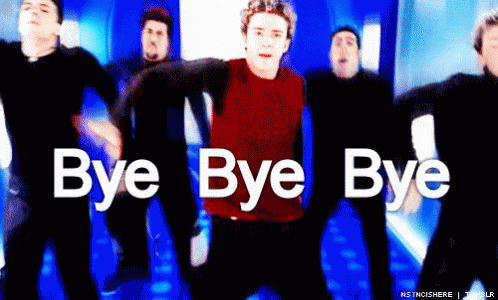 Group of Men Dancing Bye Bye Bye
