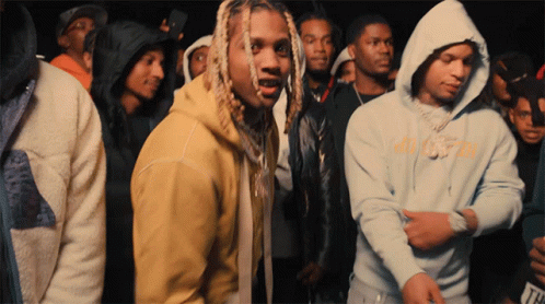 Group Of Men In Dark Room One Wearing Dirty Hoodie GIF