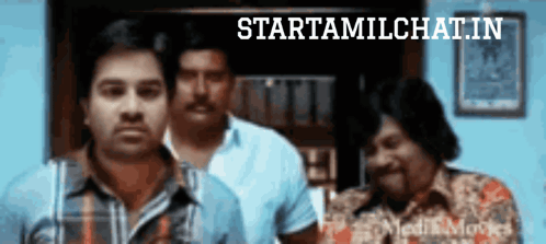 Group of Men in Front of Starttamilchat Sign