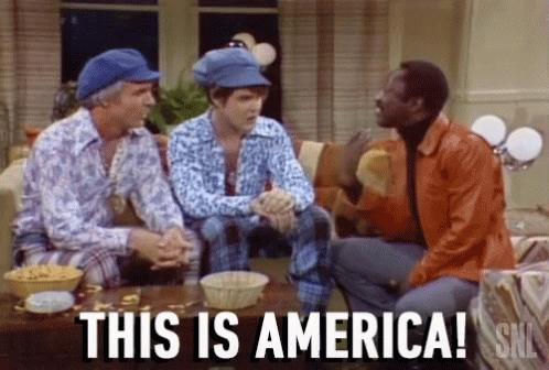 Group of Men on Couch This Is America
