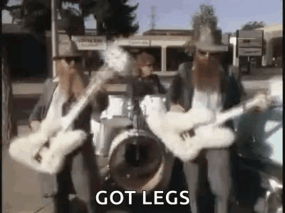Group Of Men Playing Guitars And Drums On Sidewalk GIF