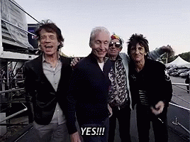 Group of Men Posing One Says Yes