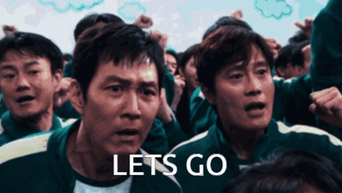 Group Of Men Saying Lets Go GIF