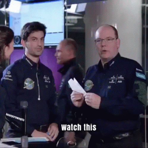 Group of Men Saying Watch This