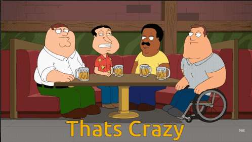 Group Of Men Sitting At Table Saying Thats Crazy GIF
