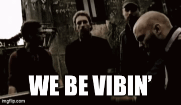 Group of Men Standing Together Saying We Be Vibin