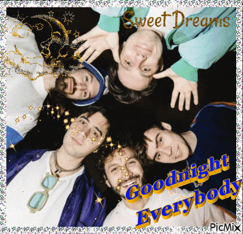 Group Of Men Sweet Dreams Goodnight Everybody GIF