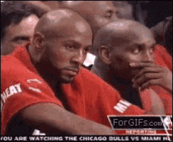 Group Of Men Watching Chicago Bulls Vs Miami Heat GIF