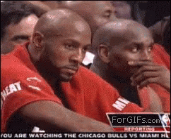 Group Of Men Watching Chicago Bulls Vs. Miami Heat GIF