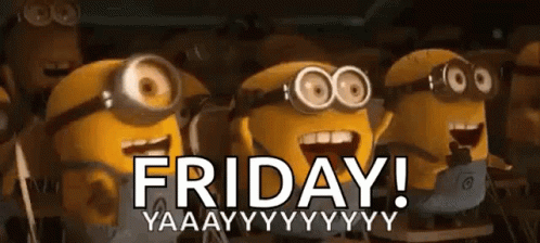 Group of Minions Saying Friday