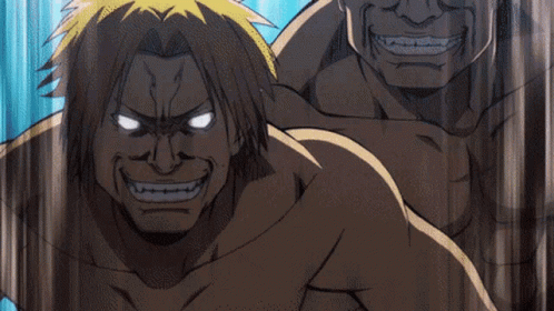 Group of Naked Men Smiling