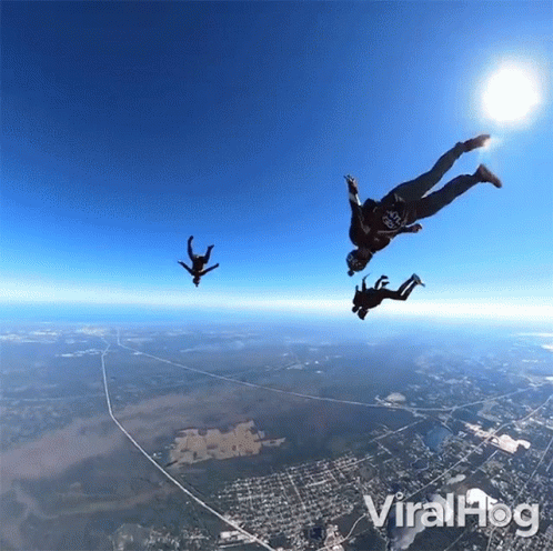 Group of People Flying Through Air Viralhog