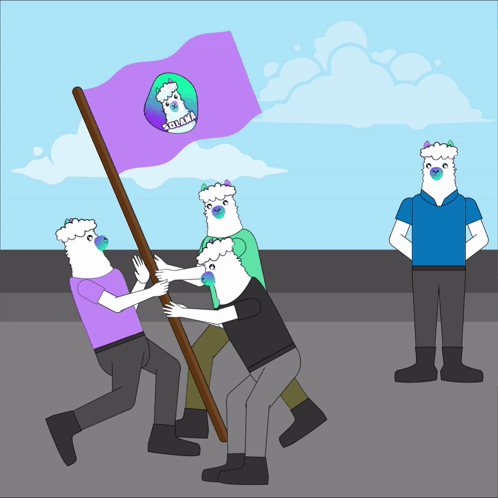 Group of People Holding Sdvm Flag