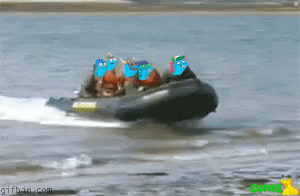Group of People in a Boat with Gifbin.com Logo