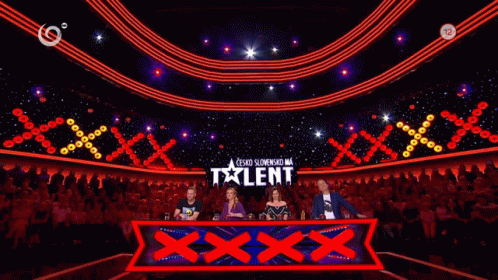 Group of People in Front of Talent Sign