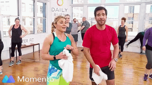 Group Of People In Gym With Memento GIF