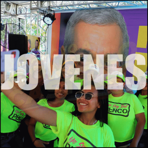 Group of People in Neon Green Jovenes Shirts