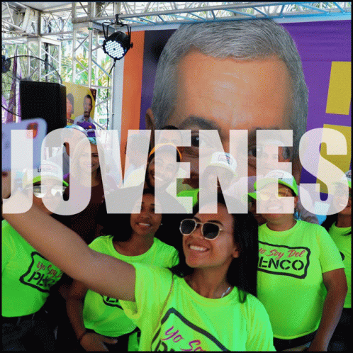 Group of People in Neon Green Jovenes Shirts