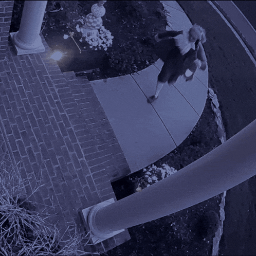 Group Of People On Brick Porch GIF
