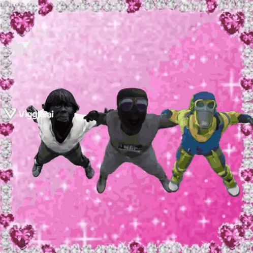 Group of People on Pink Background with Vlogzai