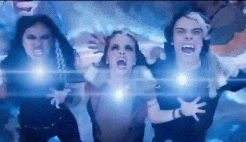 Group of People Screaming with Mouths Open