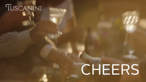 Group Of People Toasting With Glasses Of Tuscanyini GIF