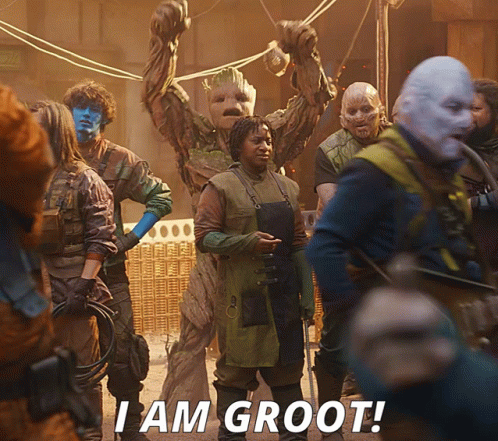 Group of People With Groot Costume