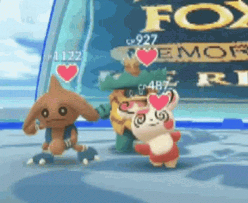 Group Of Pokemon Standing Together GIF