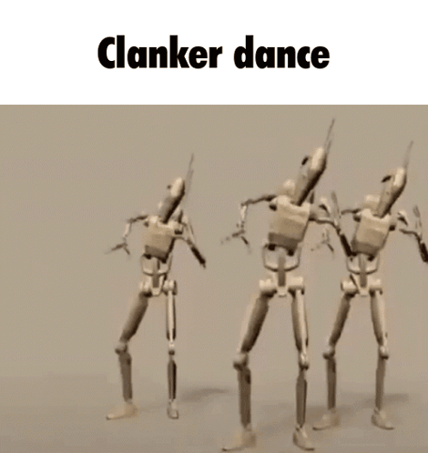 Group Of Robots Dancing Clanker Dance GIF