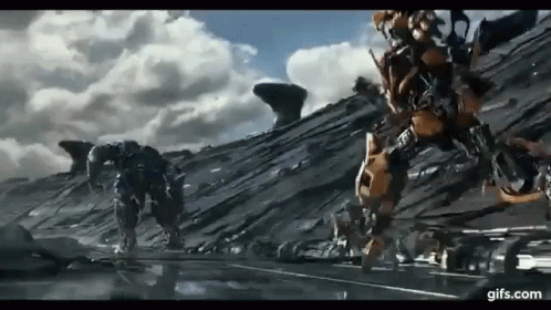 Group of Robots on Rocky Hill