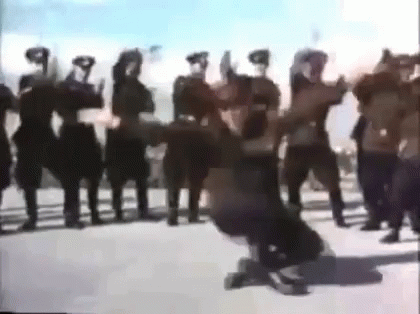 Group Of Soldiers Russian Dance GIF